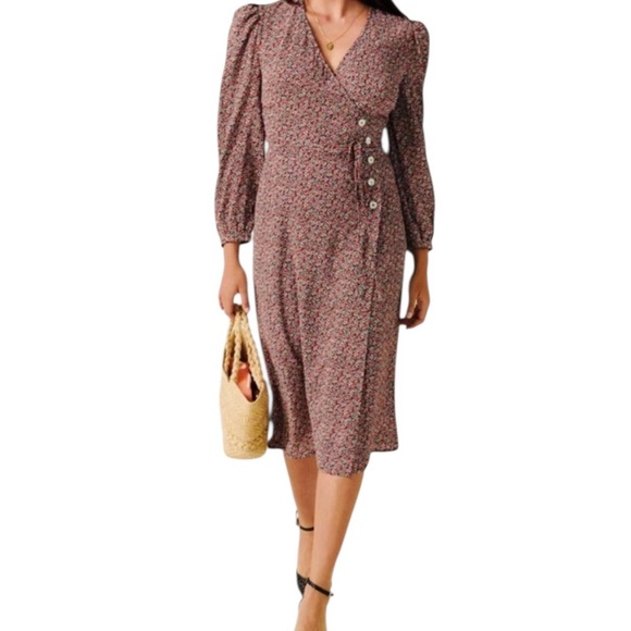 Rouje Paris Gabin Floral Midi Dress - Picture 2 of 8